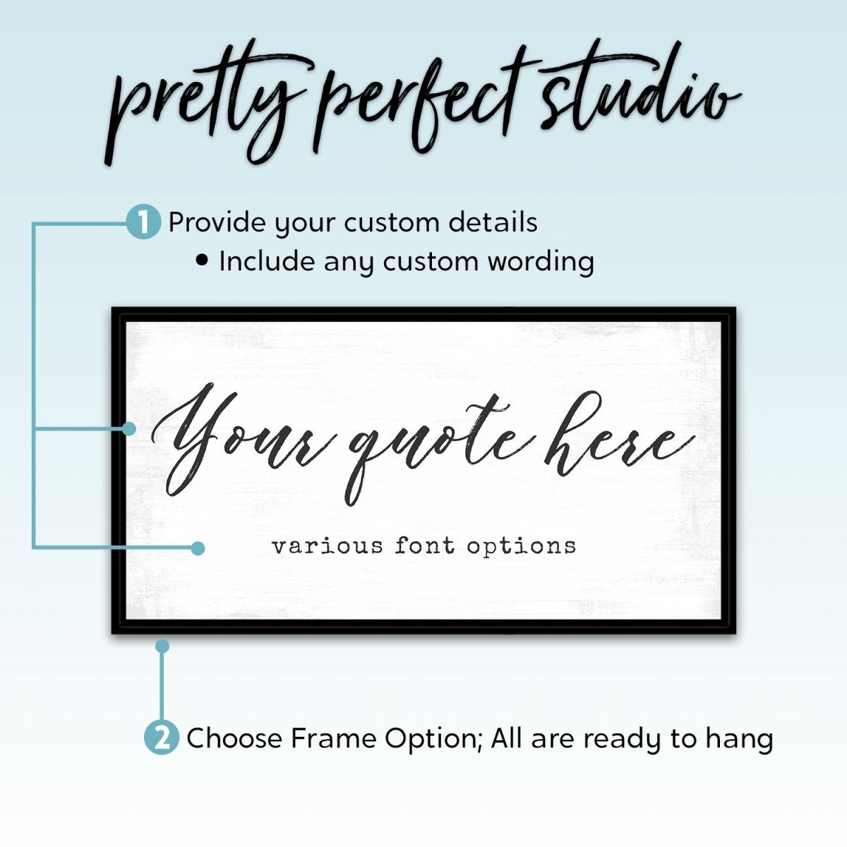 Custom Text on Canvas Wall Art for Personalized Gifts