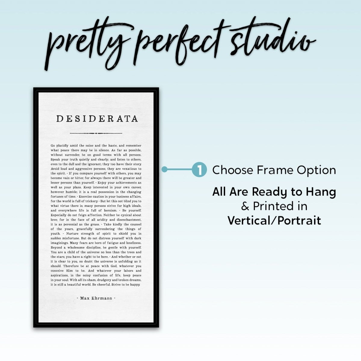 Desiderata Wall Art - Max Ehrmann Poem