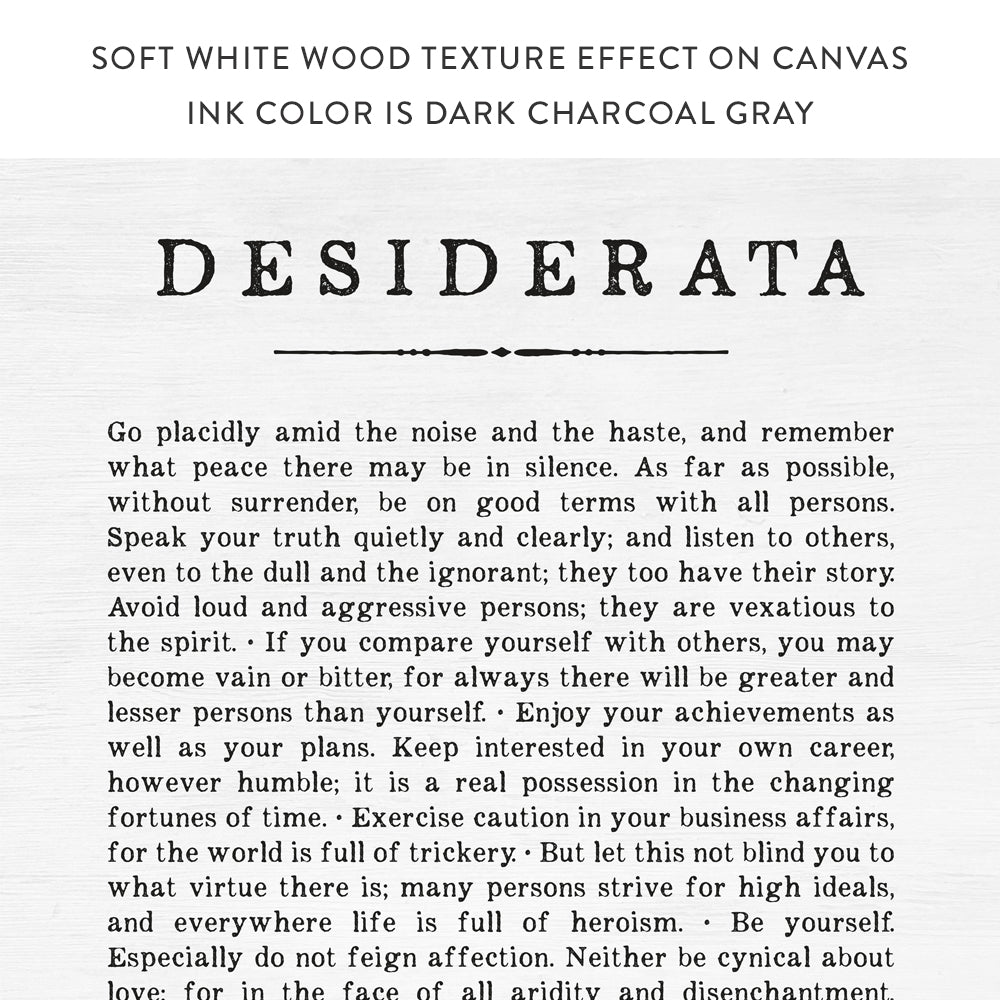 Desiderata Wall Art - Max Ehrmann Poem - Pretty Perfect Studio