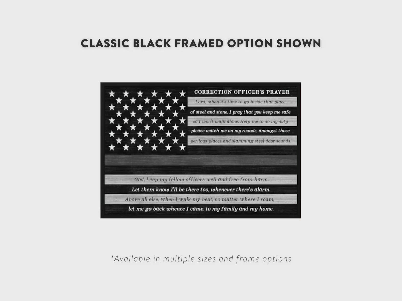 Correctional Officer Sign With Corrections Prayer Product Video - Pretty Perfect Studio