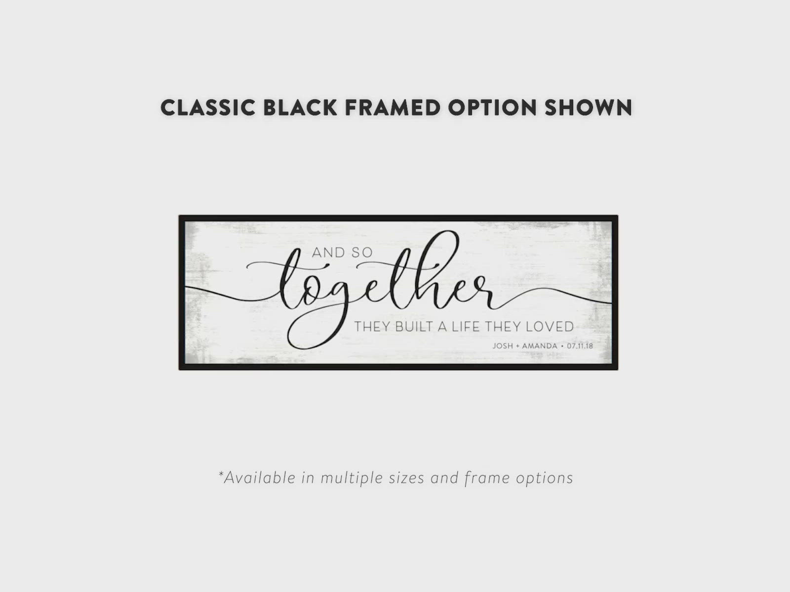 And So Together They Built A Life They Loved Canvas Wall Art Product Video - Pretty Perfect Studio