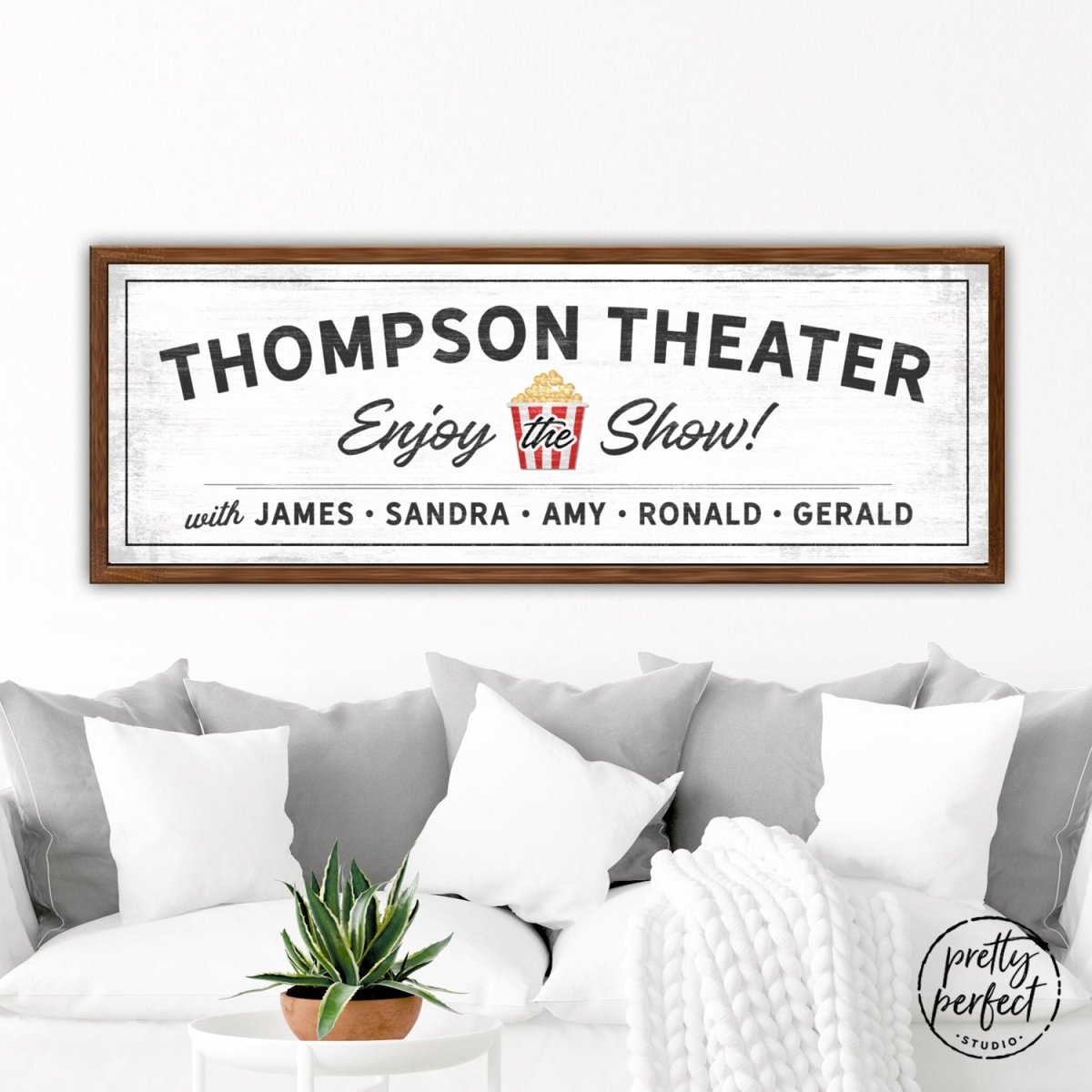 Enjoy The Show Movie Lounge Custom Name Sign