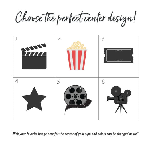 Enjoy The Show Movie Lounge Custom Name Sign