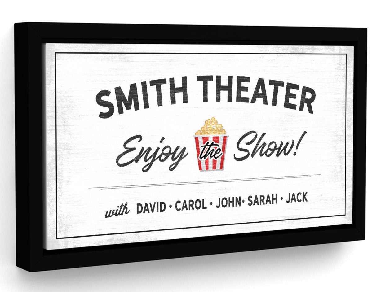 Enjoy The Show Movie Lounge Custom Name Sign