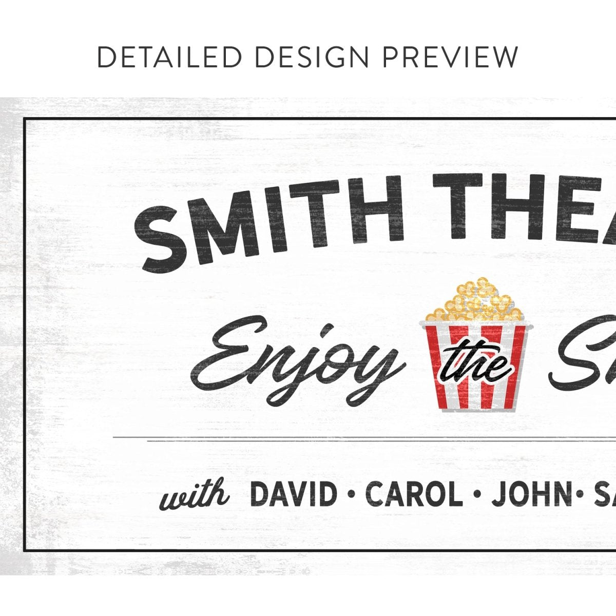 Enjoy The Show Movie Lounge Custom Name Sign