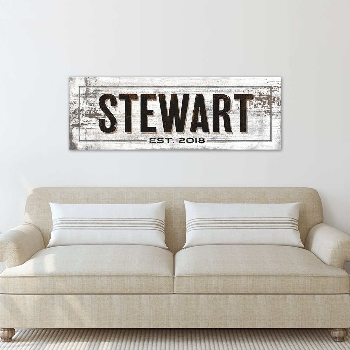 Established Family Sign Above Couch - Pretty Perfect Studio