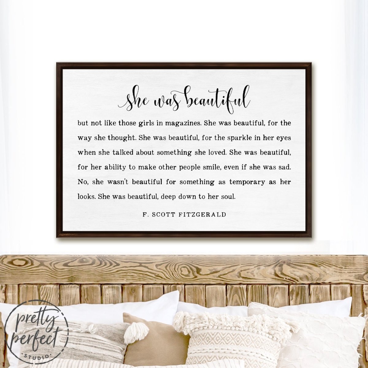 F Scott Fitzgerald Quote Beauty, She Was Beautiful Sign