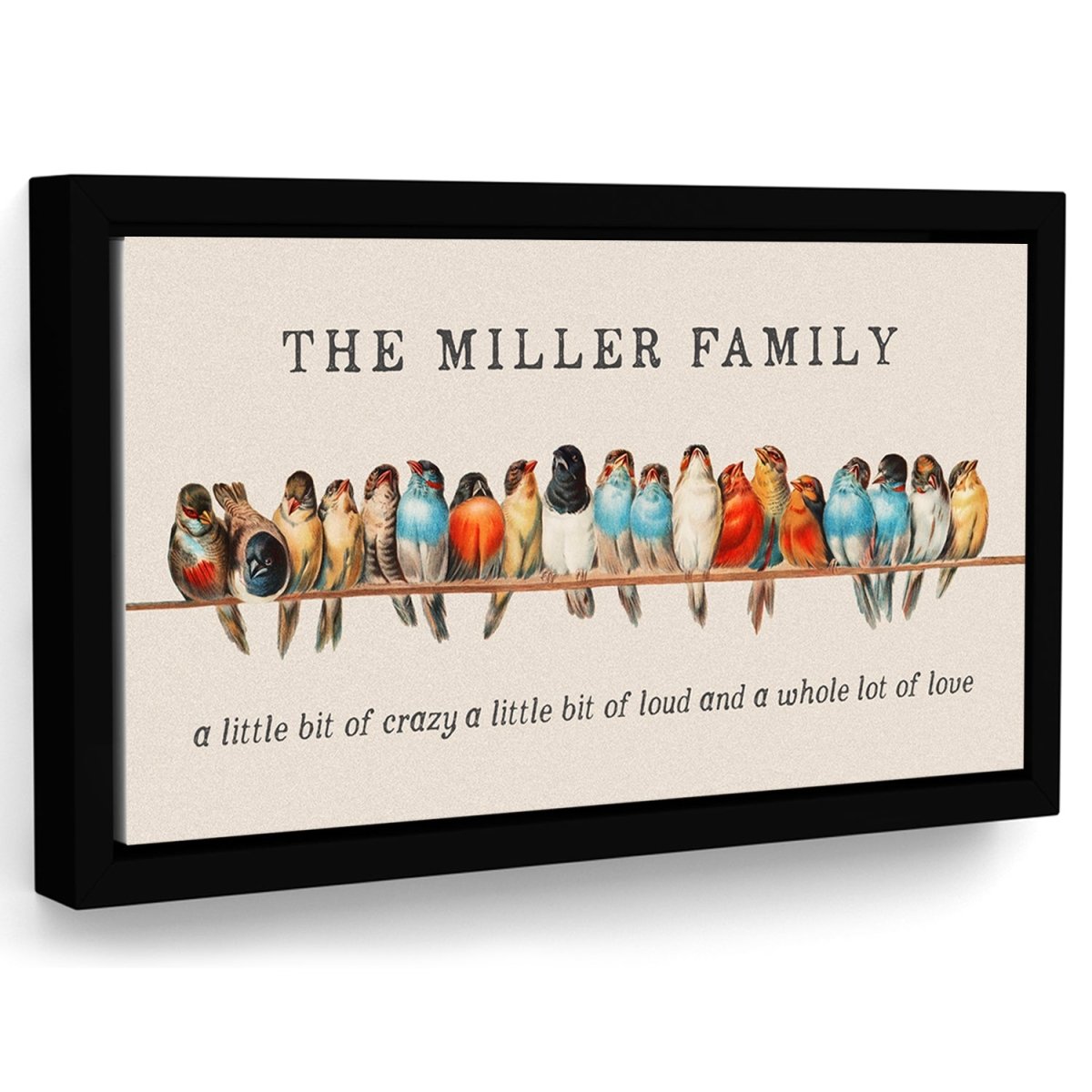 Family A Little Bit Of Crazy Sign Personalized - Pretty Perfect Studio