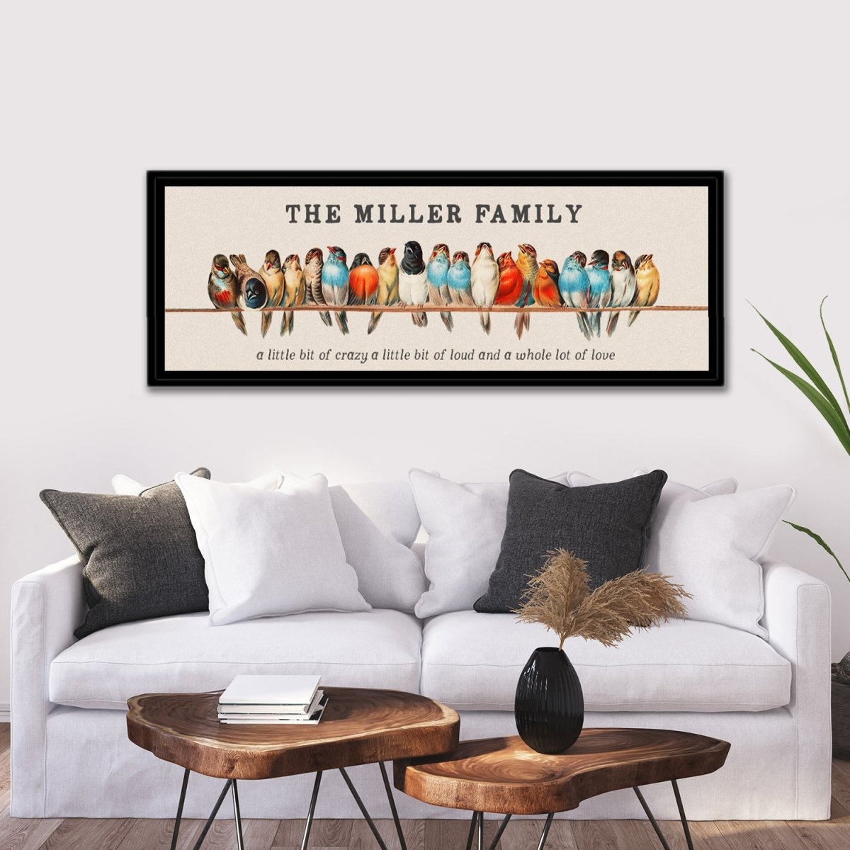 Family A Little Bit Of Crazy Sign Personalized - Pretty Perfect Studio