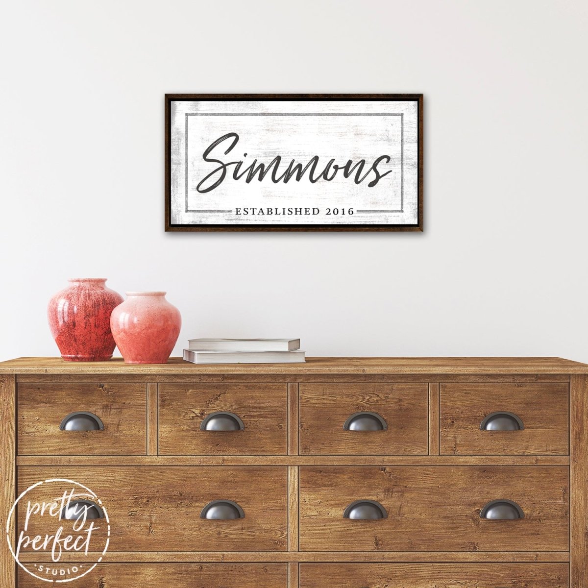 Family Established Sign Personalized Above Table - Pretty Perfect Studio