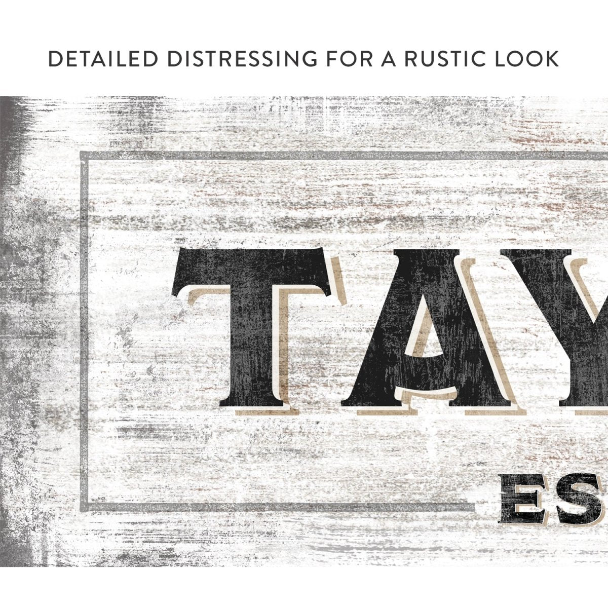 Family Established Signs With Distressed Rustic Look - Pretty Perfect Studio