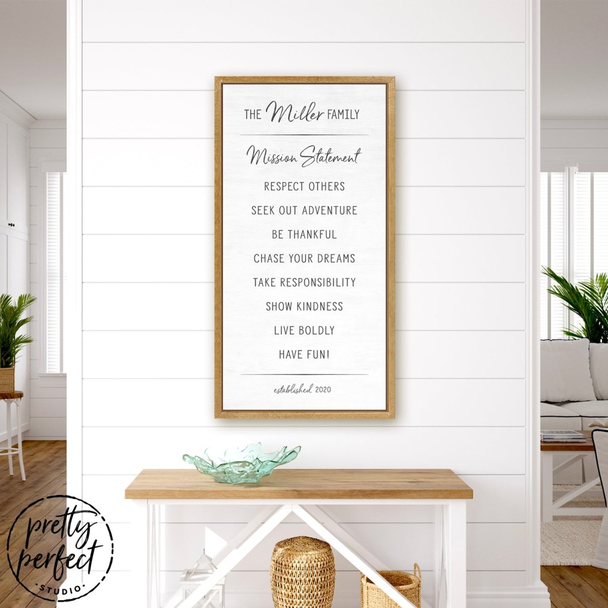 Family Mission Statement Sign freeshipping - Pretty Perfect Studio