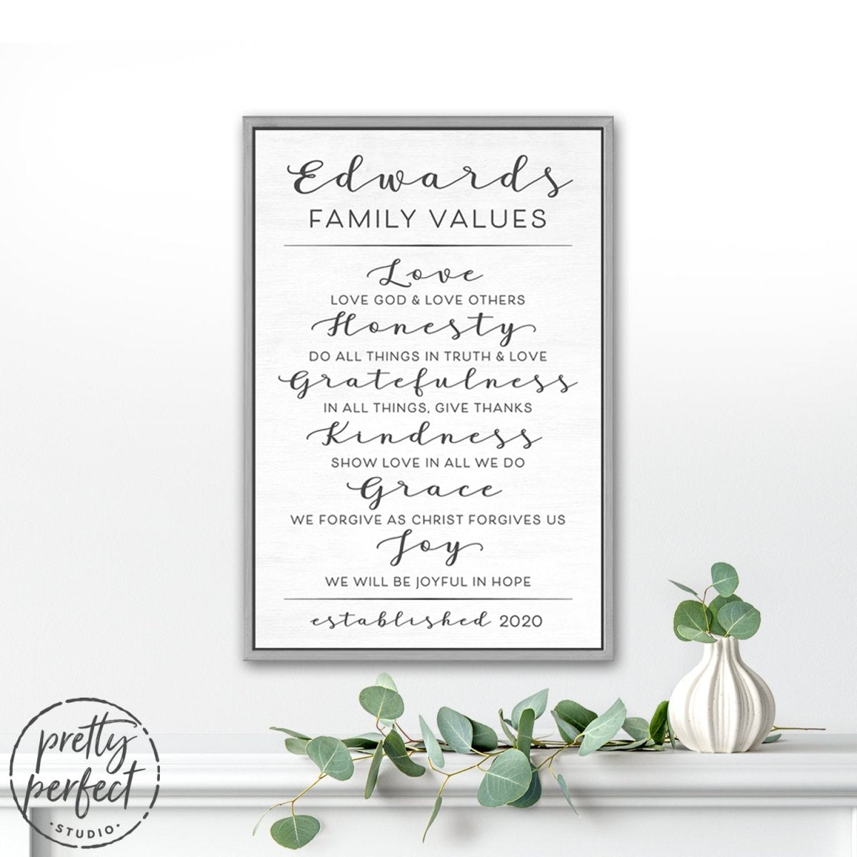 Family Mission Statement Sign freeshipping - Pretty Perfect Studio