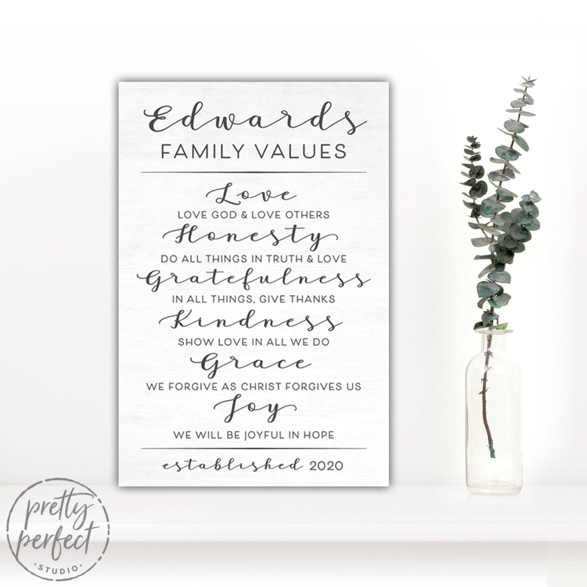 Family Mission Statement Sign freeshipping - Pretty Perfect Studio