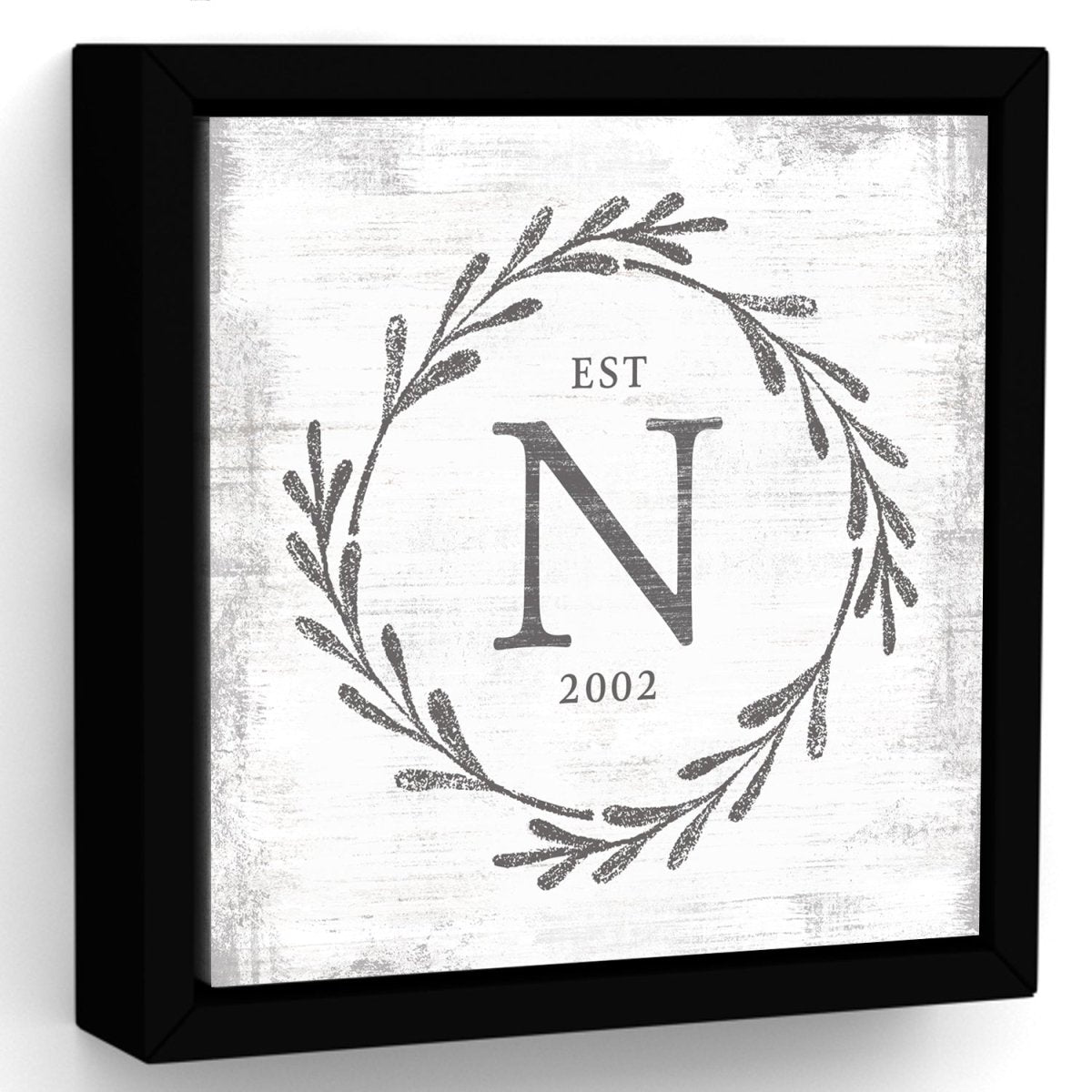 Family Monogram Sign With Established Date - Pretty Perfect Studio