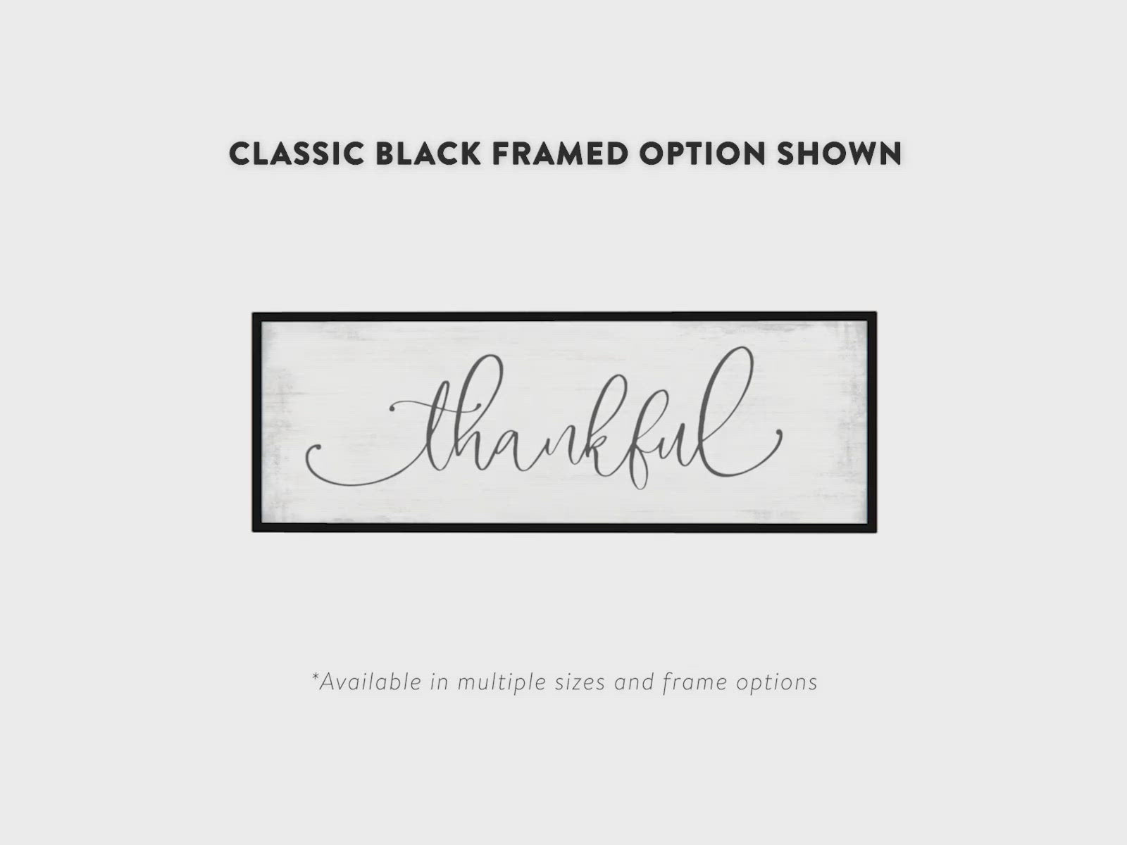 Thankful Rustic Farmhouse Sign With Distressed Rustic Modern Look - Pretty Perfect Studio