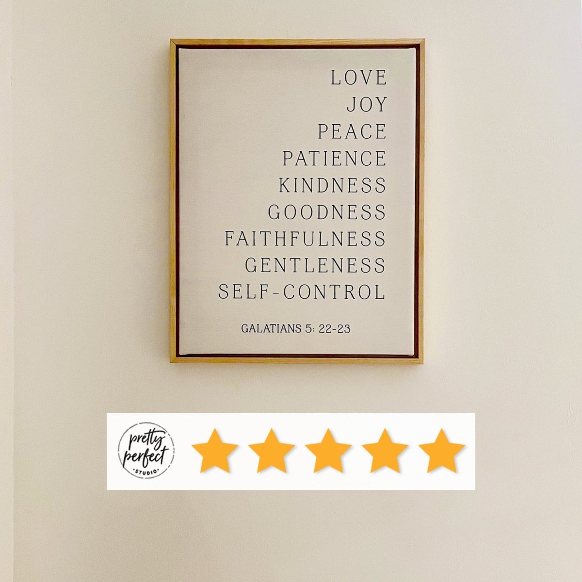 Customer product review for Fruit Of The Spirit Wall Art Sign by Pretty Perfect Studio