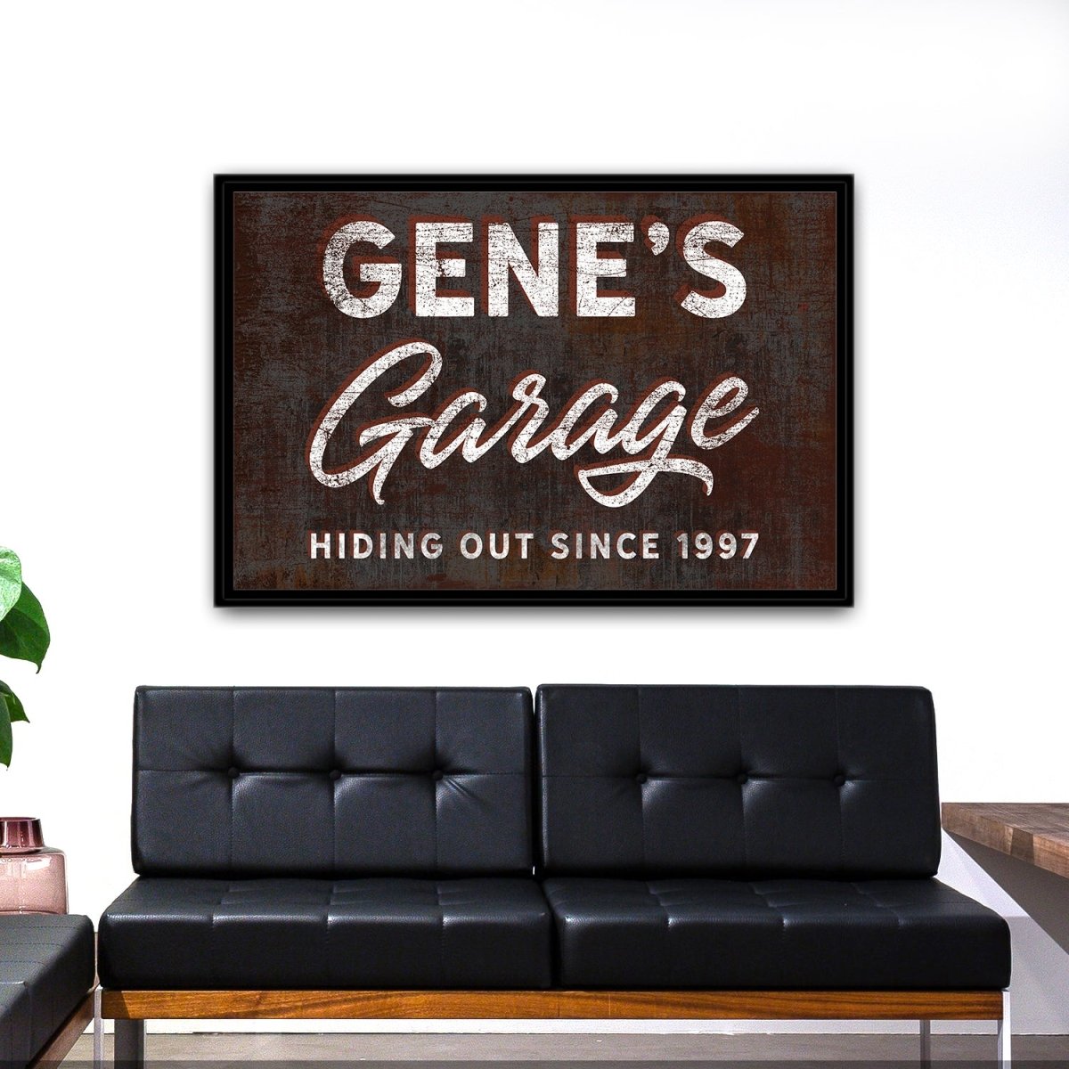 Garage Sign Personalized - Man Cave Room Decor - Pretty Perfect Studio