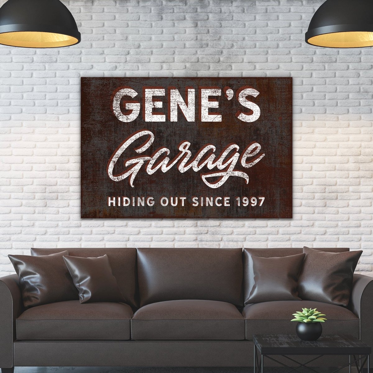 Garage Sign Personalized - Man Cave Room Decor - Pretty Perfect Studio