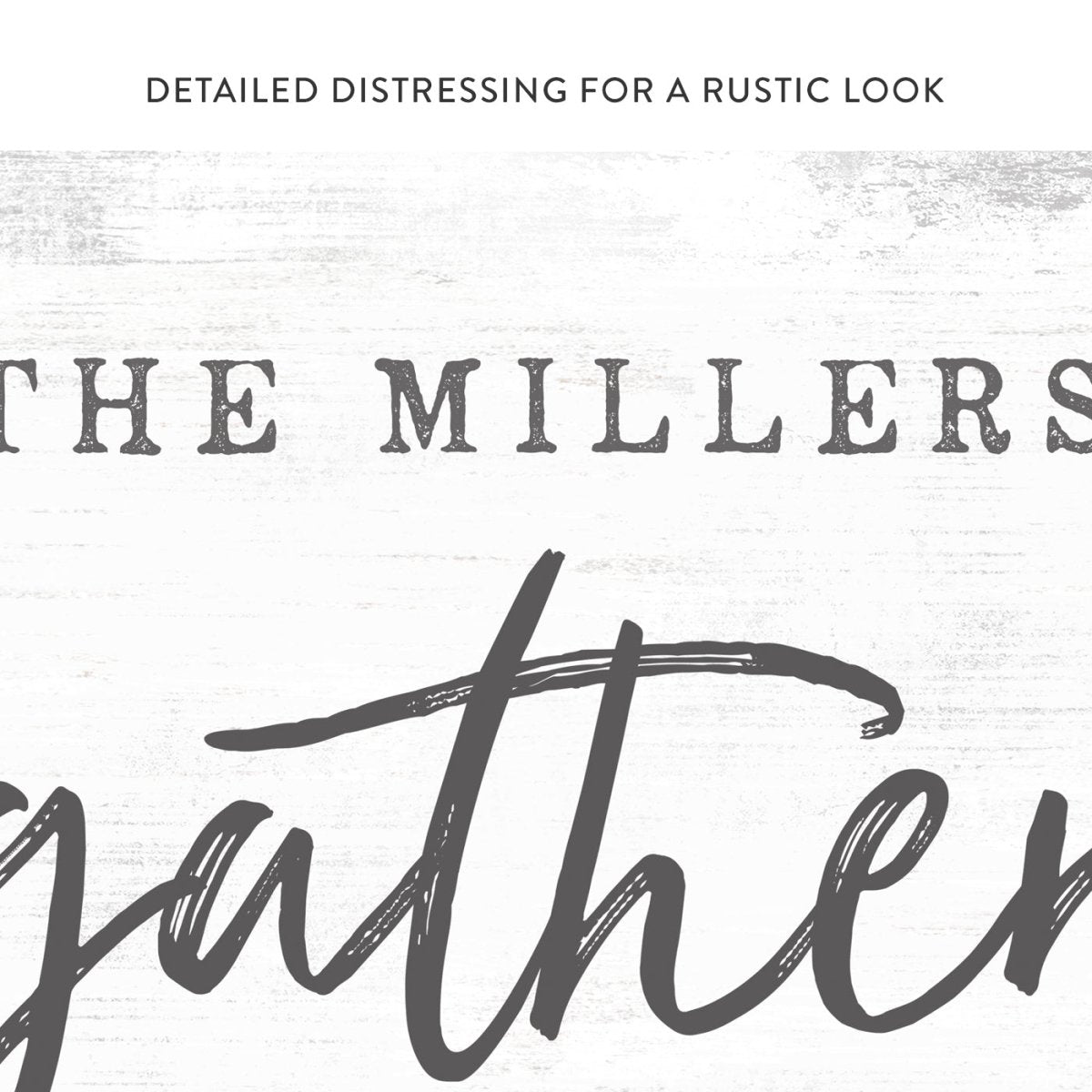 Gather Here With Grateful Hearts Personalized Name Sign - Pretty Perfect Studio