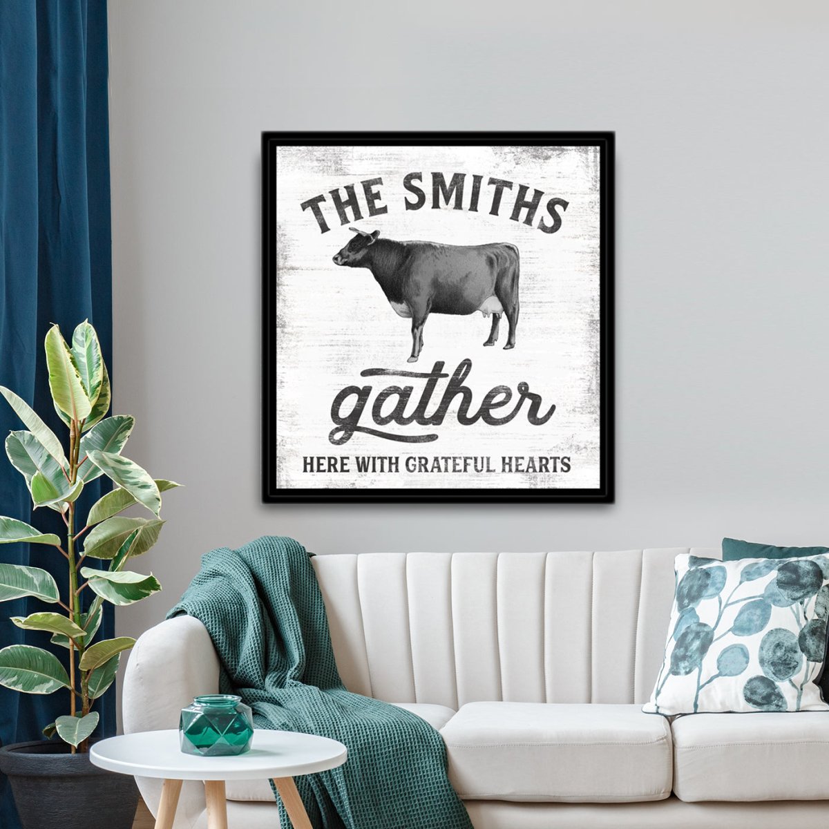 Gather Here With Grateful Hearts Sign - Pretty Perfect Studio