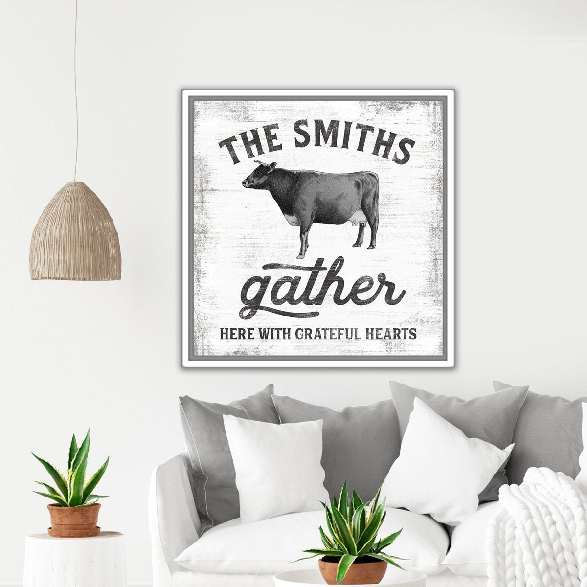 Gather Here With Grateful Hearts Sign - Pretty Perfect Studio