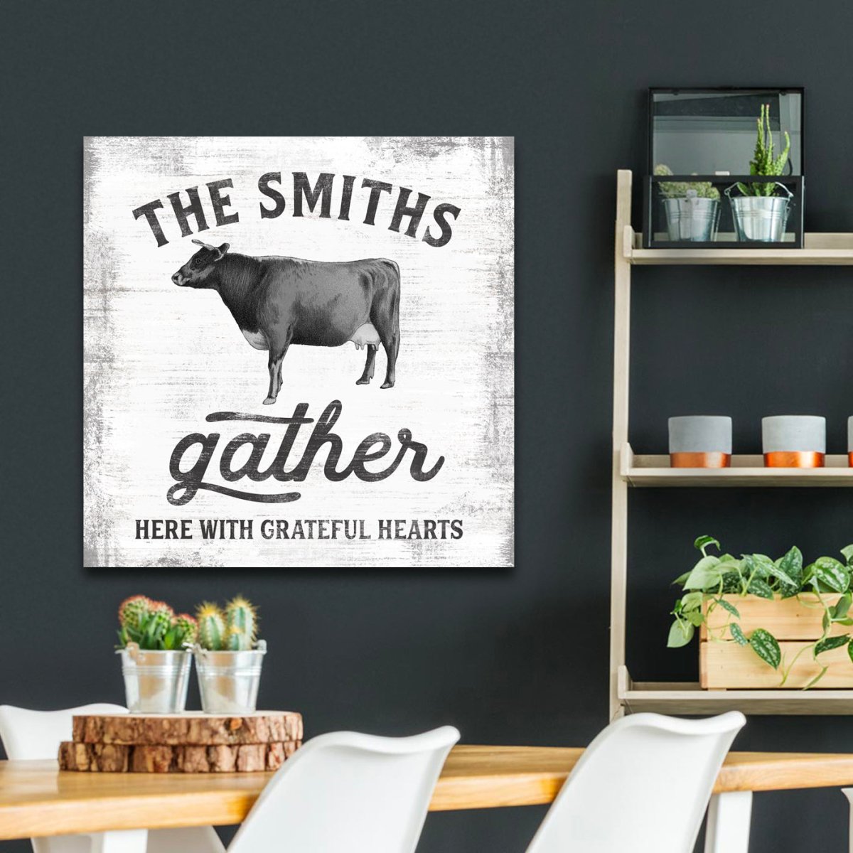 Gather Here With Grateful Hearts Sign - Pretty Perfect Studio