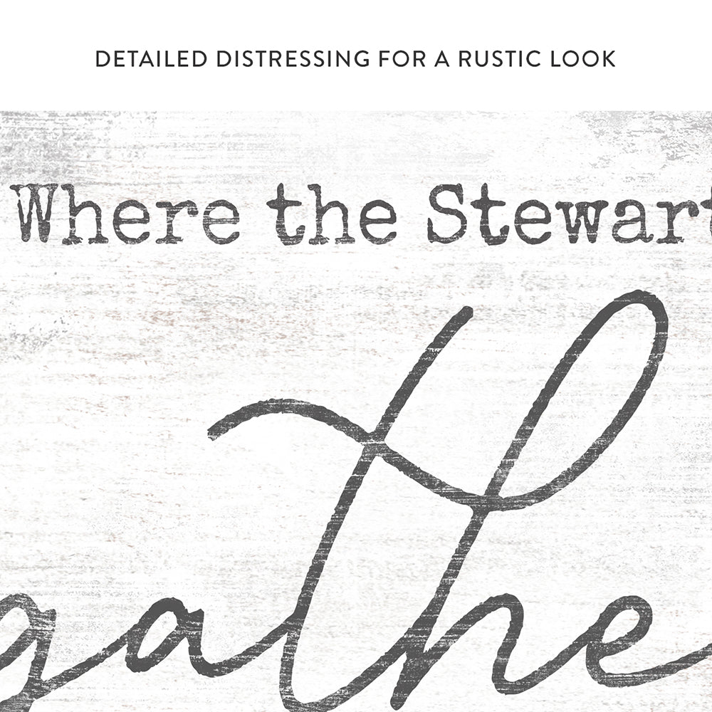 Gather Sign Personalized With Last Name and Date - Pretty Perfect Studio