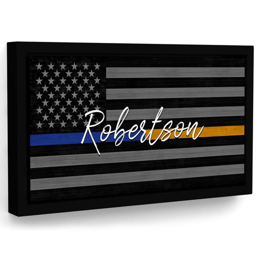 Gold Line Flag Sign For 911 Dispatchers & Tow Truck Drivers - Pretty Perfect Studio