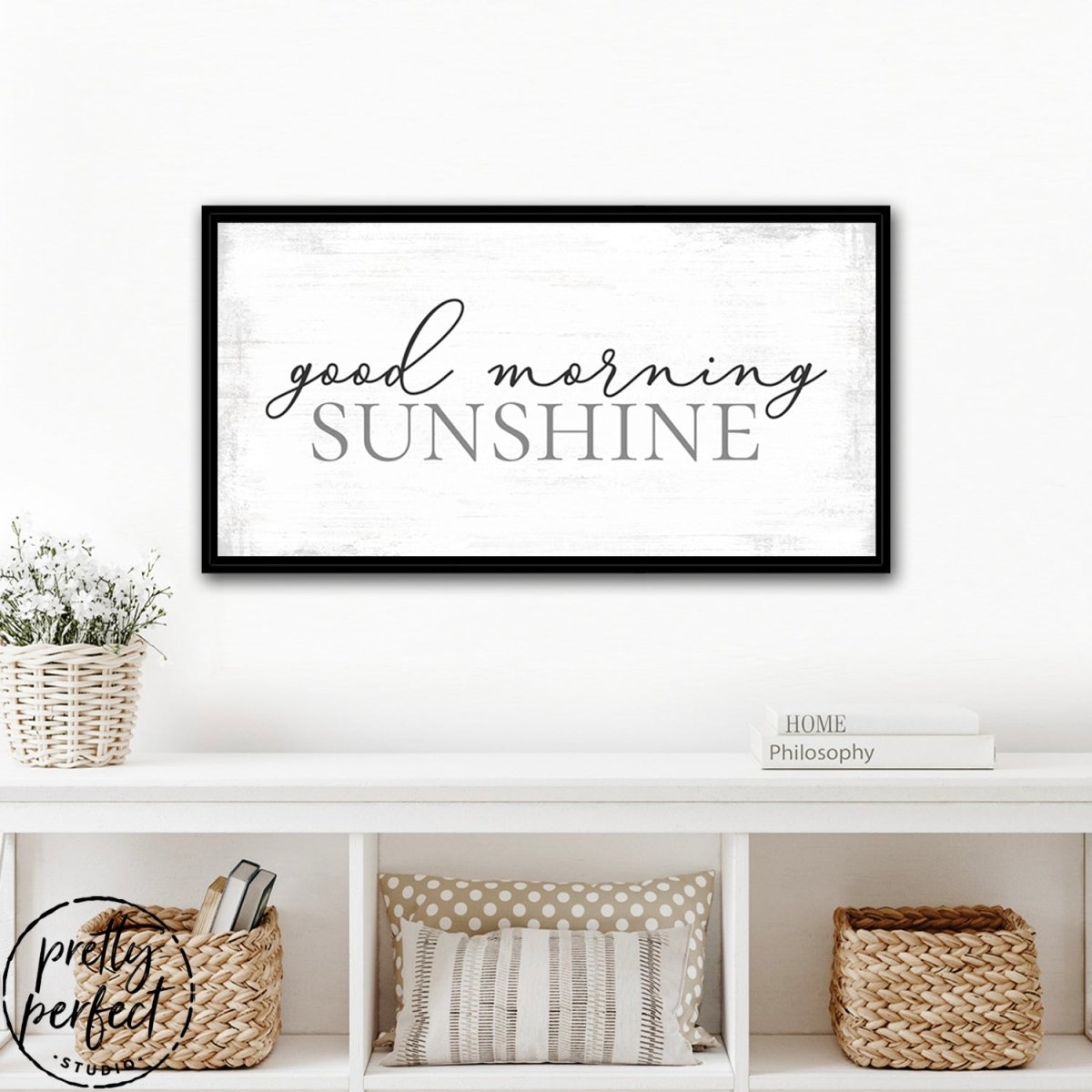Good Morning Sunshine Wall Art Above Table - Pretty Perfect Studio