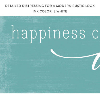 Happiness Comes in Waves Sign With A Modern Rustic Look - Pretty Perfect Studio