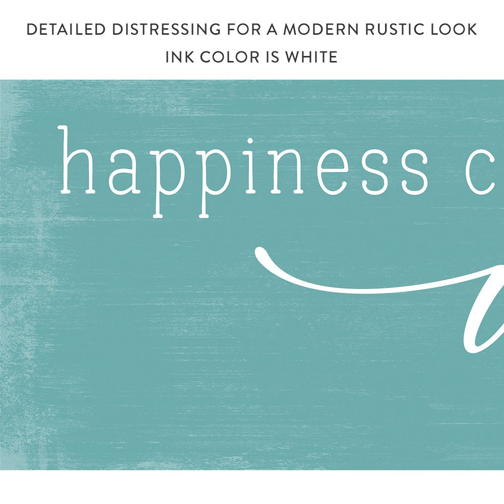Happiness Comes in Waves Sign With A Modern Rustic Look - Pretty Perfect Studio