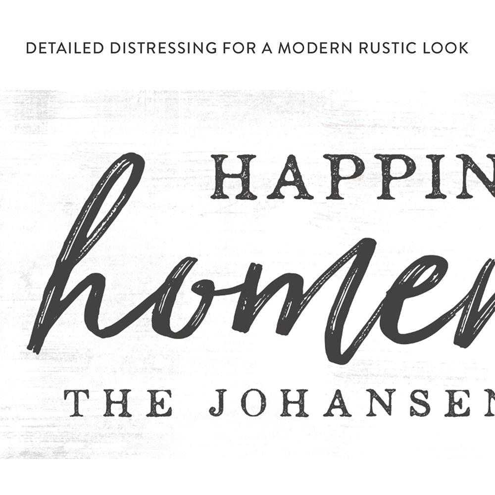 Happiness Is Homemade Personalized Name Sign - Pretty Perfect Studio