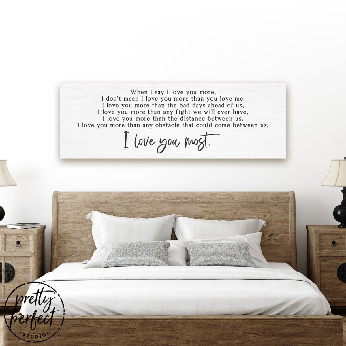 I Love You More Canvas Sign freeshipping - Pretty Perfect Studio