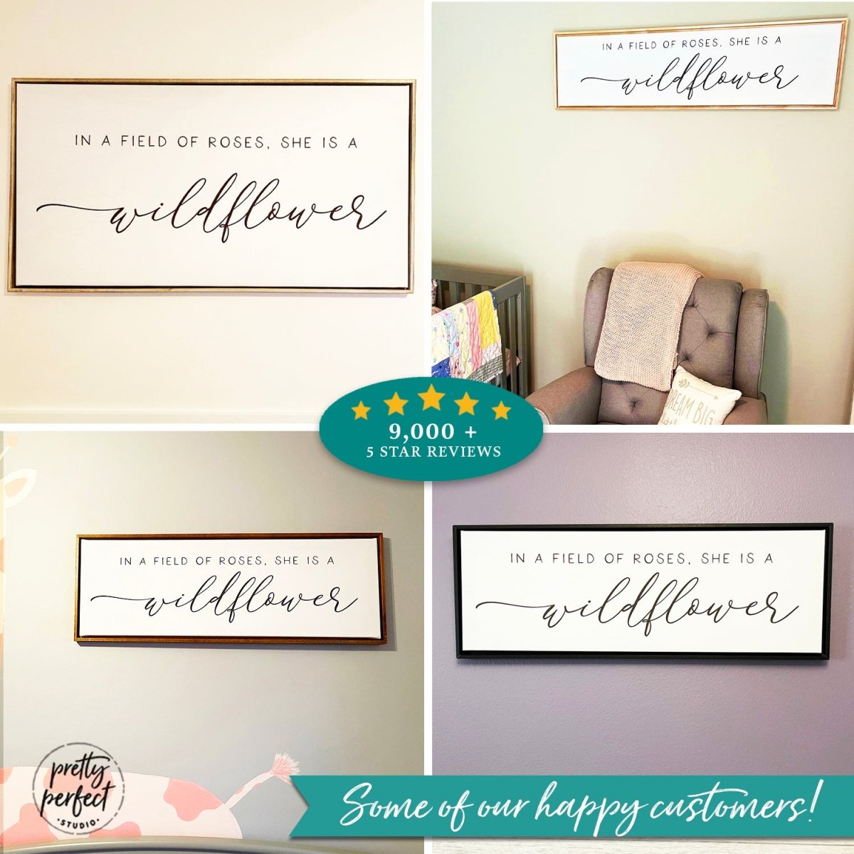 Customer product review for in a field of roses she is a wildflower wall art by Pretty Perfect Studio