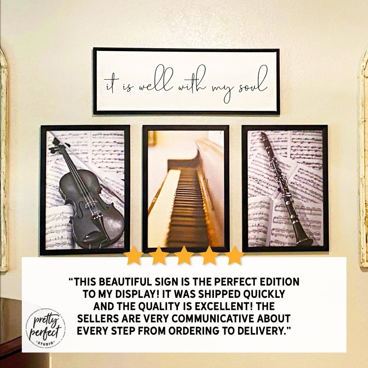 Customer product review for it is well with my soul wall art by Pretty Perfect Studio