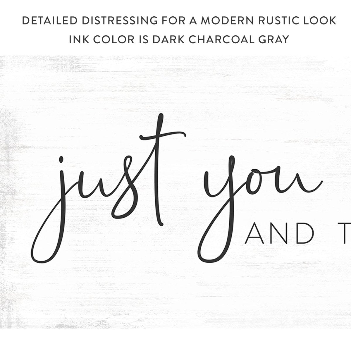 Just You Me And The Dogs Sign - Pretty Perfect Studio