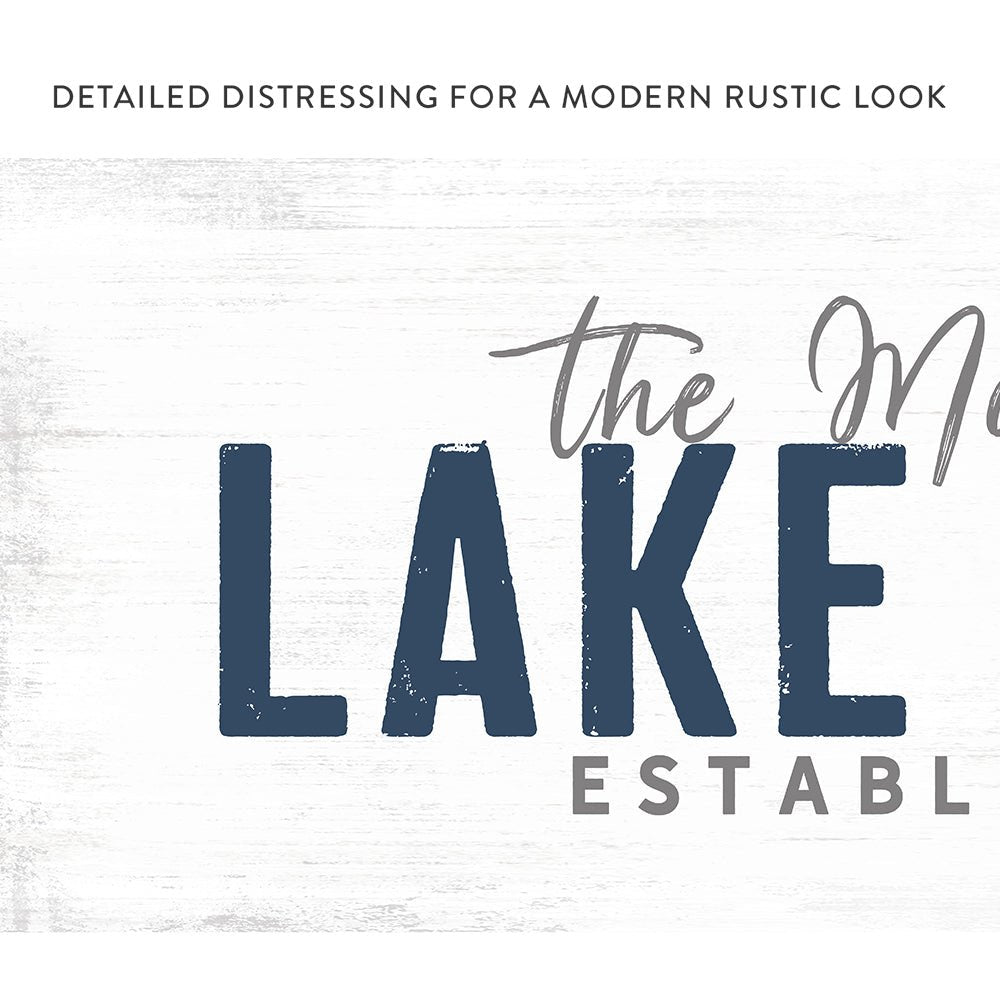 Lake House Sign Personalized With Family Name