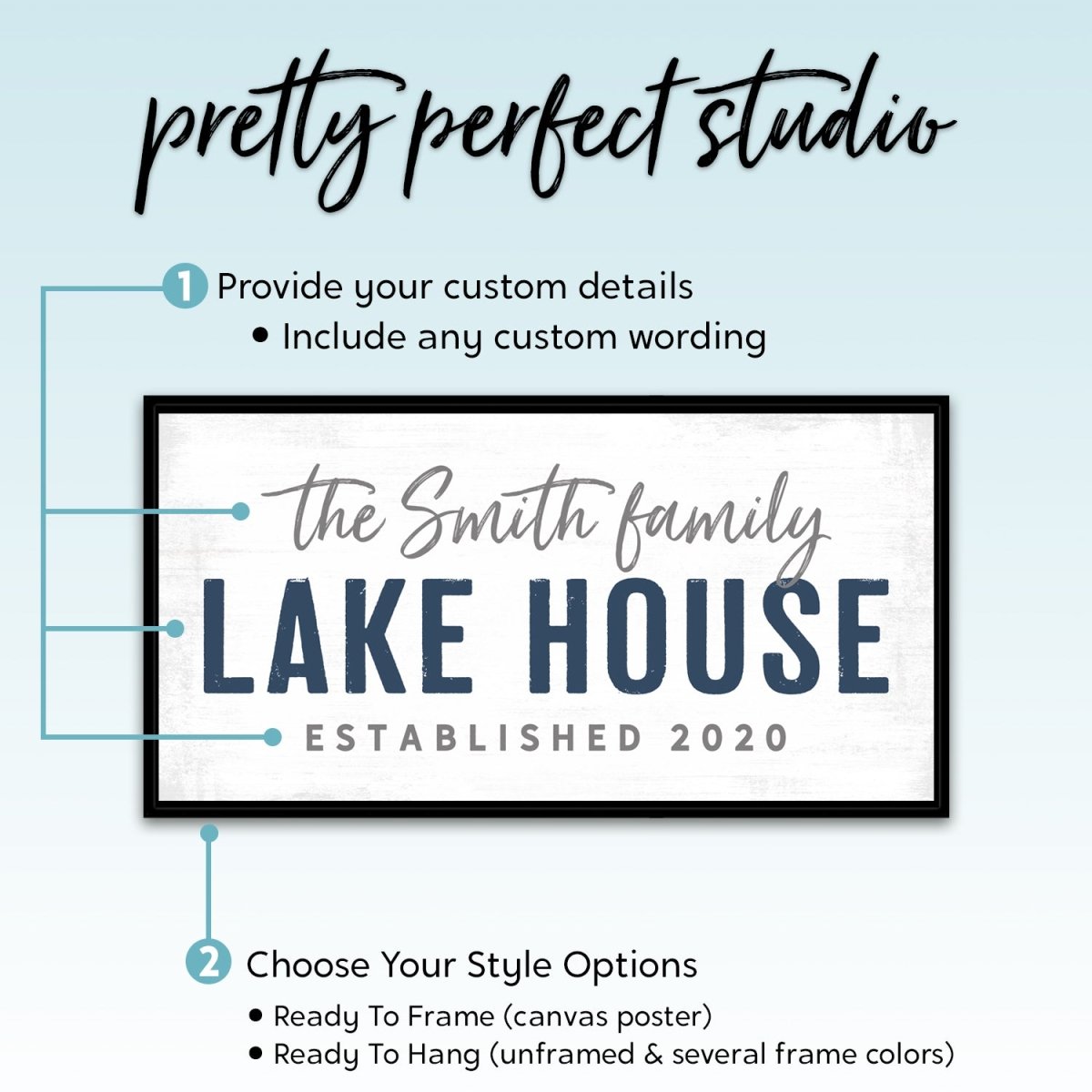Lake House Sign Personalized With Family Name