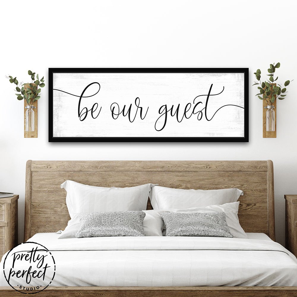 Large Be Our Guest Bedroom Sign - Pretty Perfect Studio
