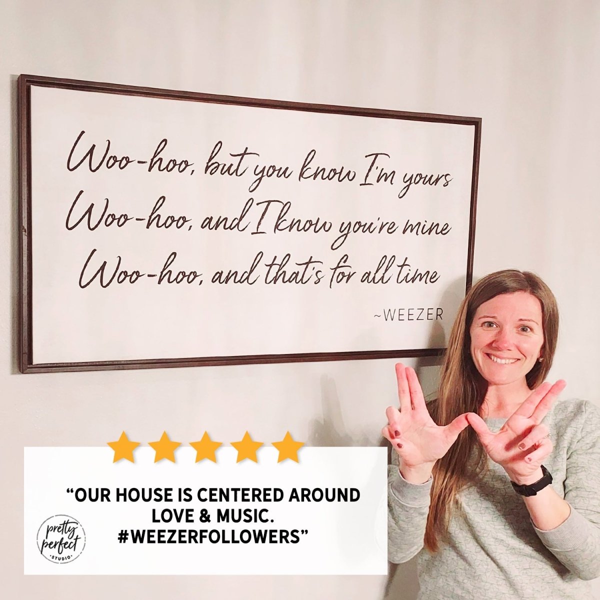 Large Custom Quote Personalized Sign - Pretty Perfect Studio