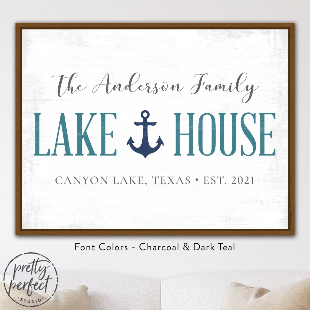 Large Lake House Sign Personalized