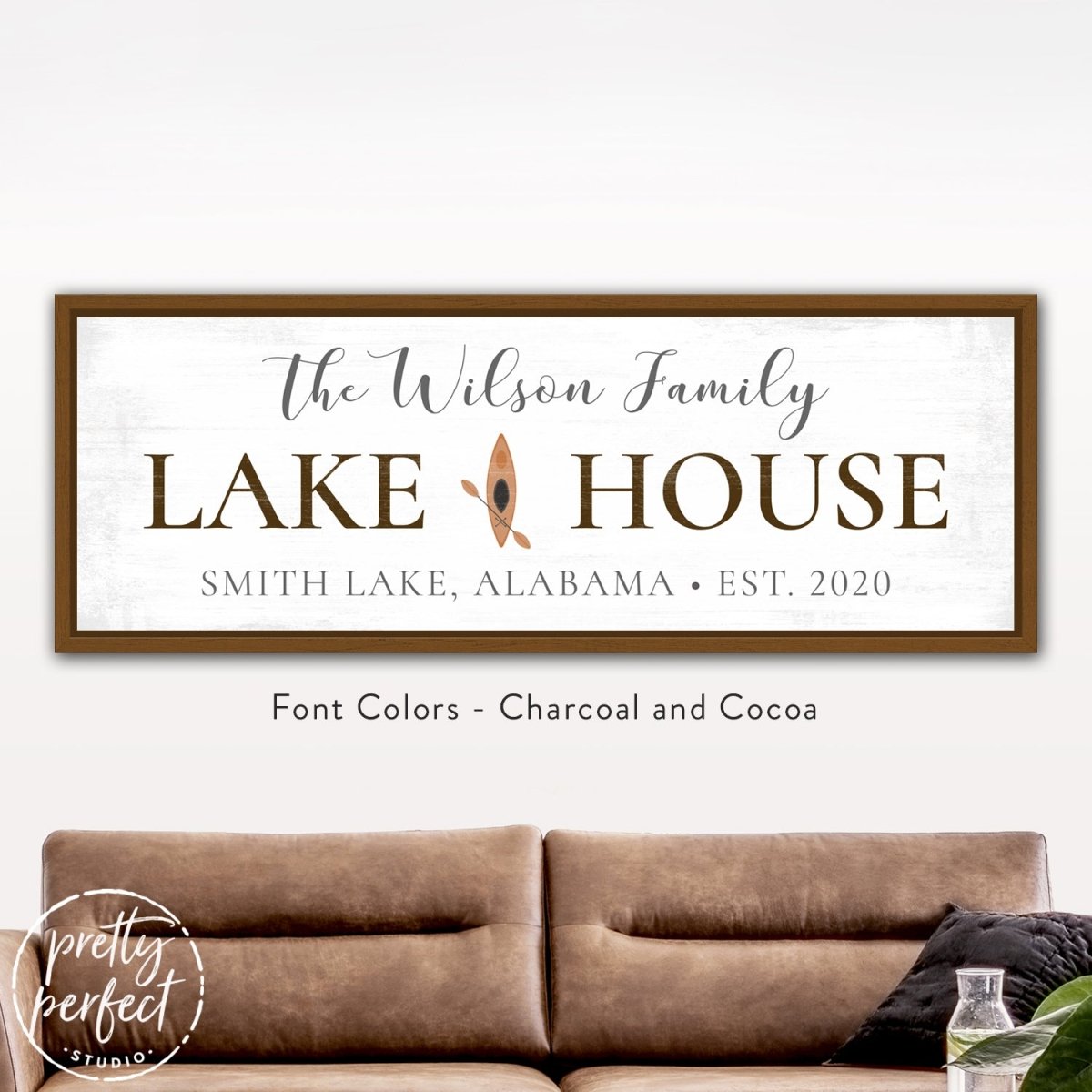 Large Lake House Sign Personalized