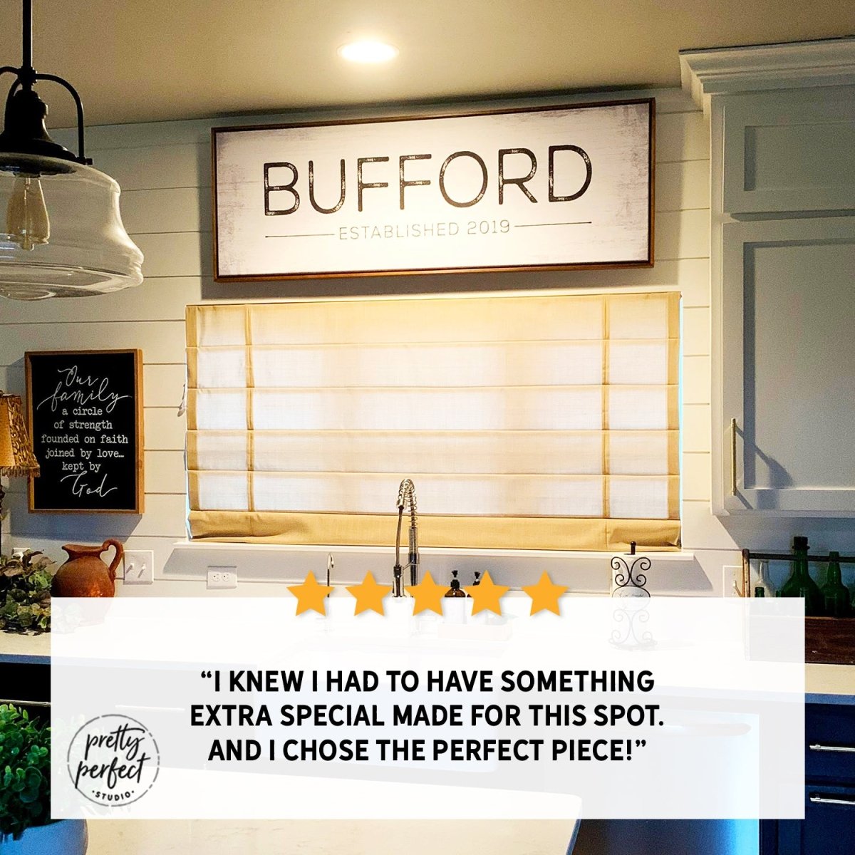 Customer product review for Large Personalized Family Name Signs by Pretty Perfect Studio