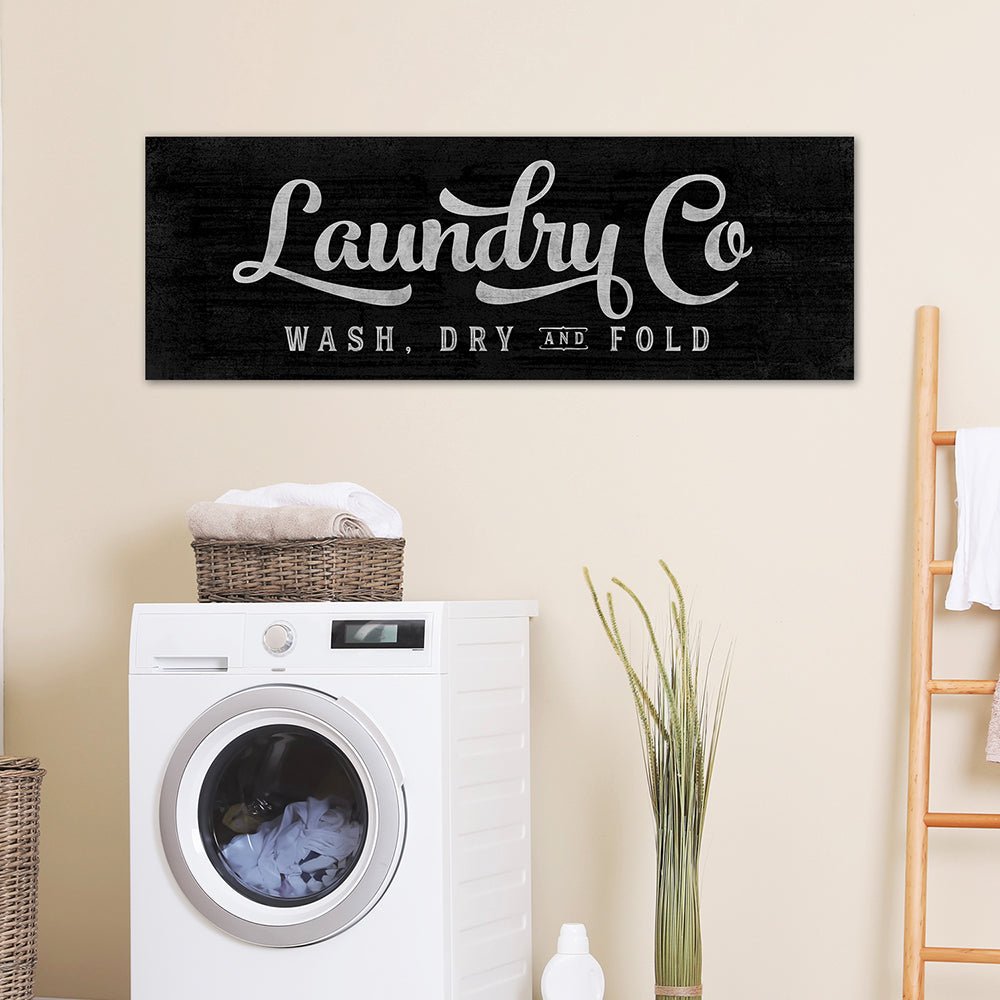 Laundry Co. Sign Above Washer in Laundry Room - Pretty Perfect Studio