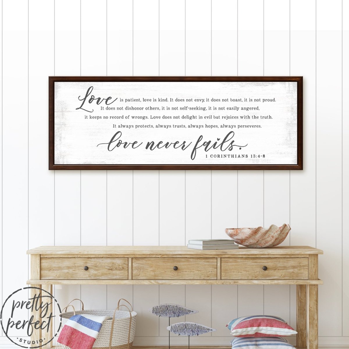 Love Is Patient, Love is Kind Bible Verse Wall Art - Pretty Perfect Studio