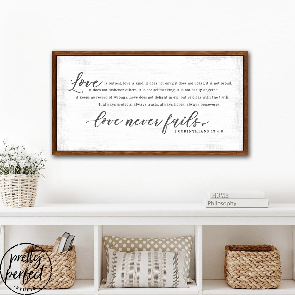 Love Is Patient, Love is Kind Bible Verse Wall Art - Pretty Perfect Studio