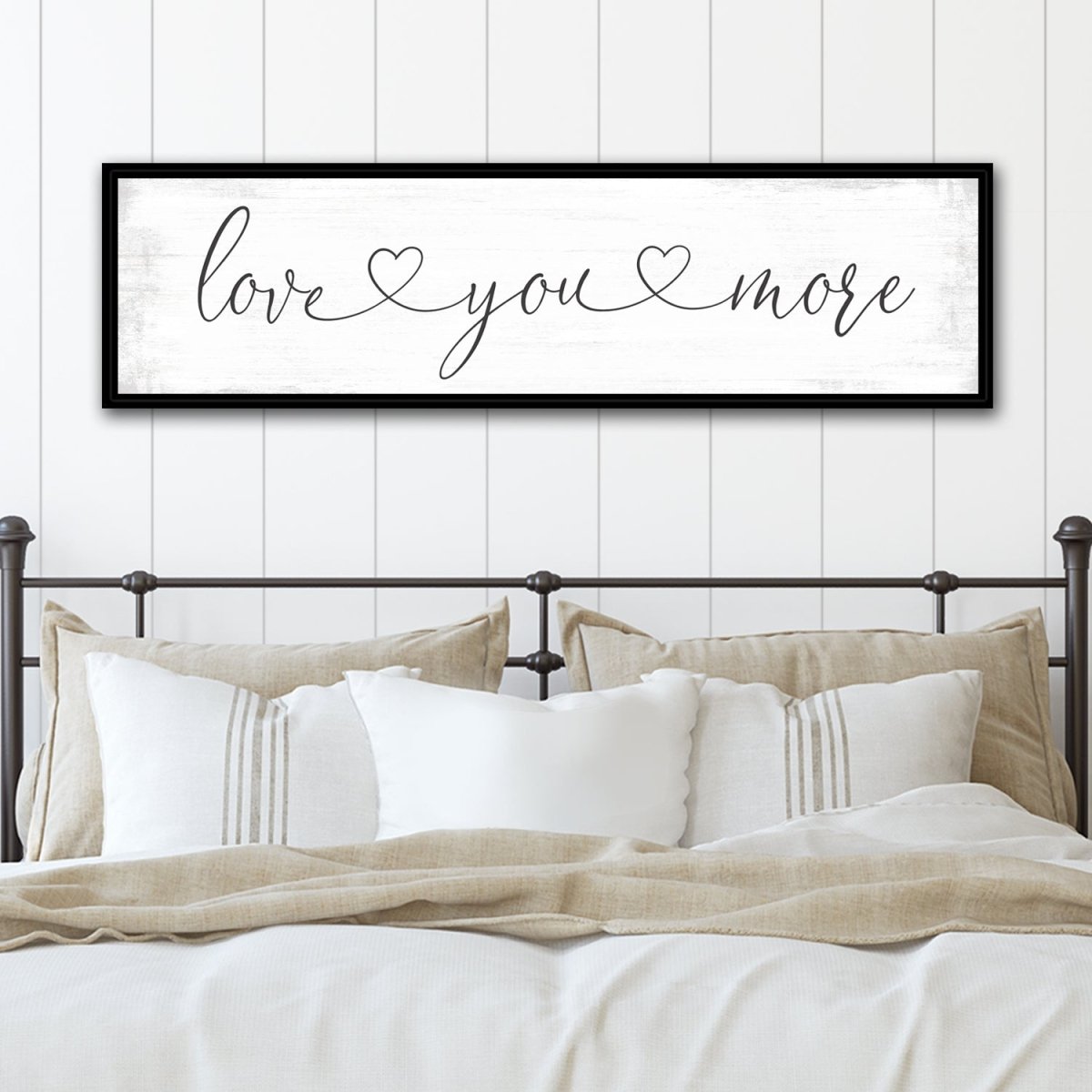 Love You More Sign Above The Bed - Pretty Perfect Studio