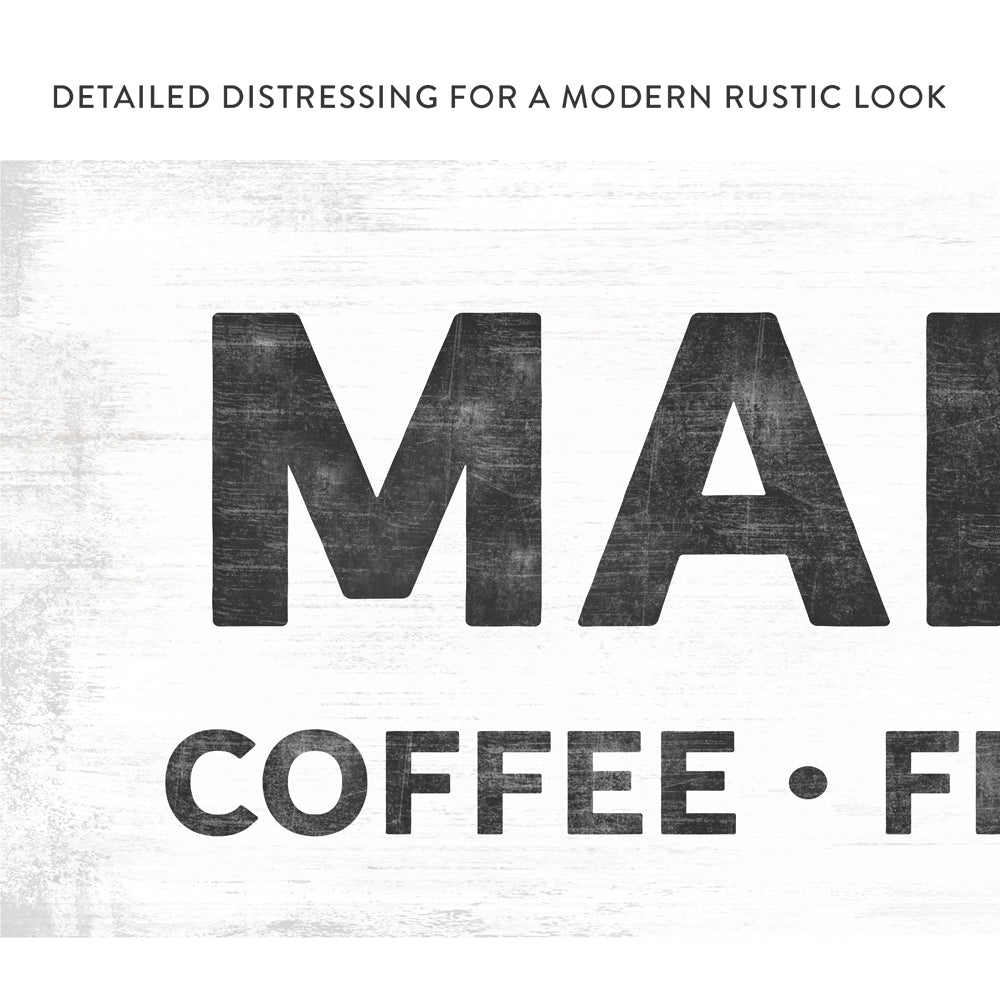 Market Sign - Coffee, Flowers, Wine Wall Art - Pretty Perfect Studio