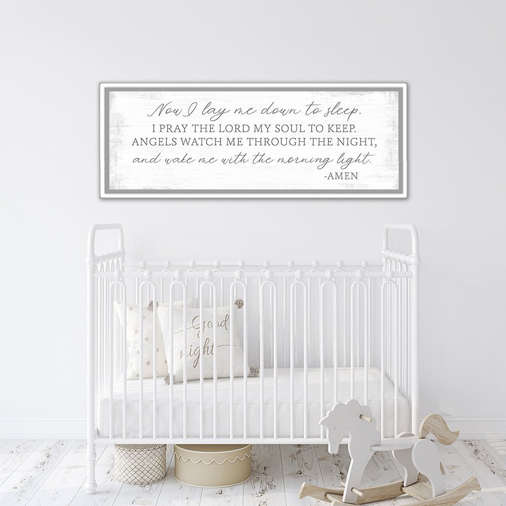 Now I Lay Me Down To Sleep Sign Above Nursery - Pretty Perfect Studio